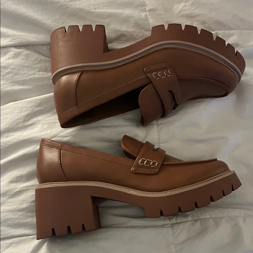 a.n.a Women's Brown chunky Loafers - Picture 8 of 9